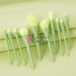 Pensule de Make-up 10 bucati Candy Brush Profesionale MKB24CC + Borseta Green